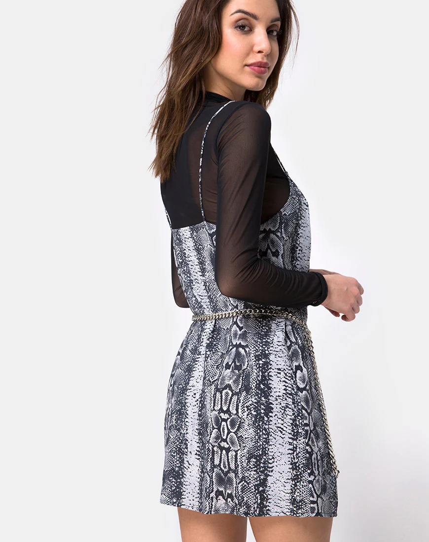 Datista Slip Dress in Snake - Awmao