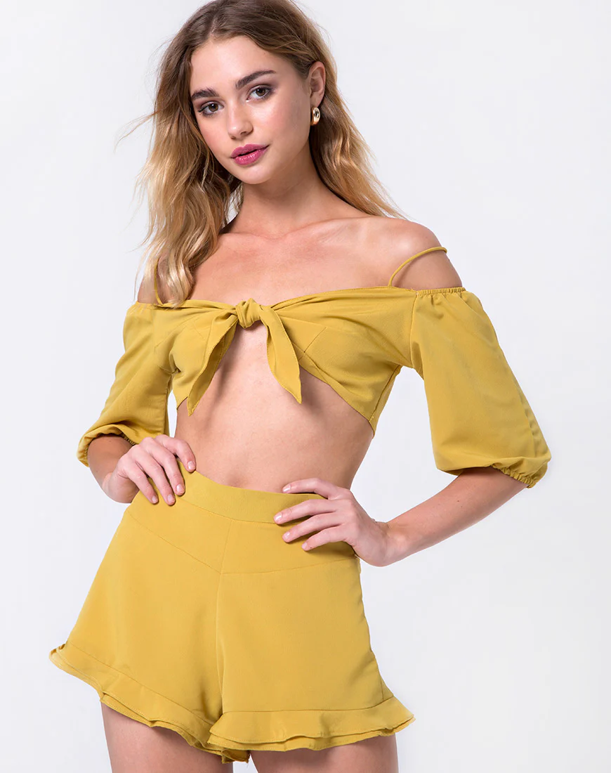 Jiro Short in Mustard - Awmao