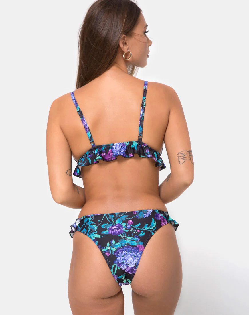 Ilona Bikini Top in Violet Dreams - Awmao