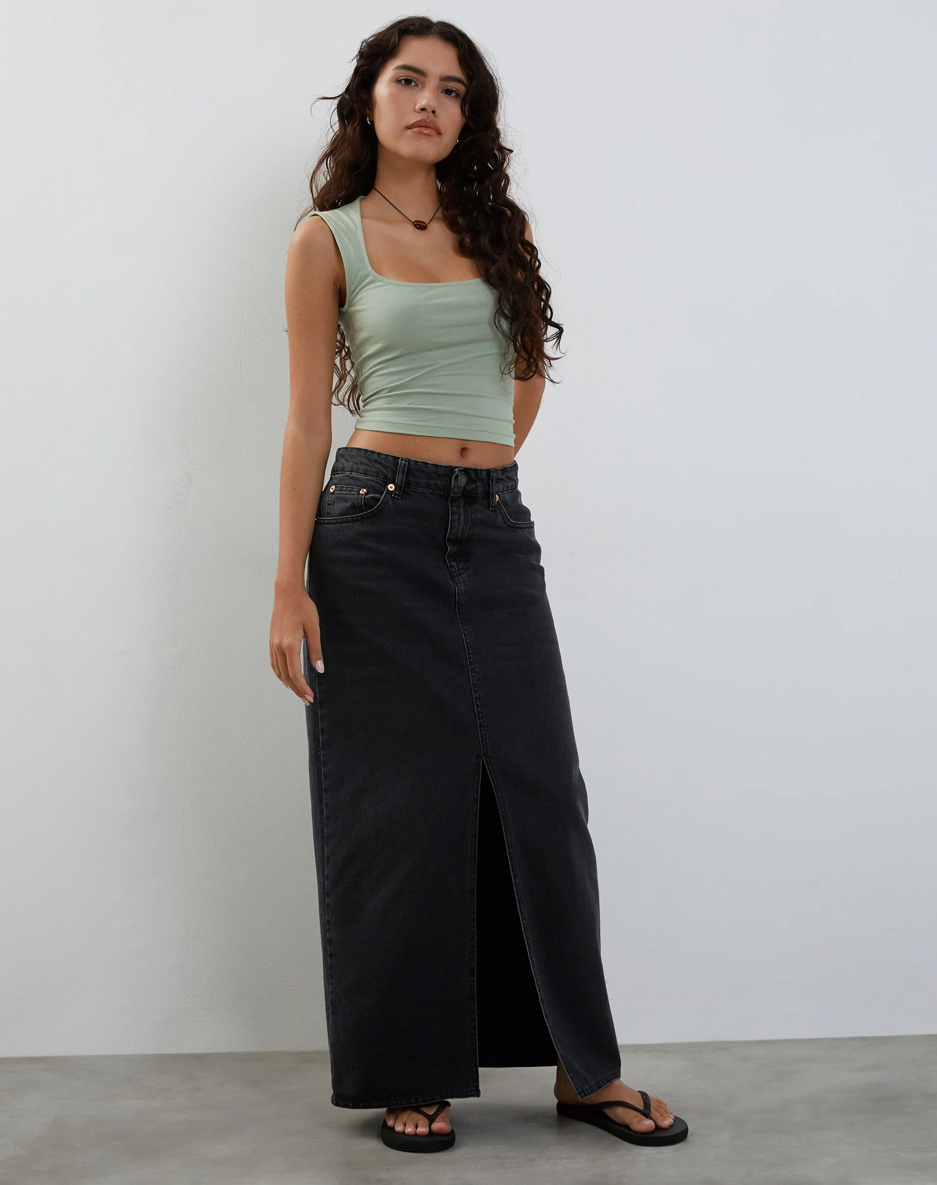 Jinsu Crop Top in Desert Sage - Awmao