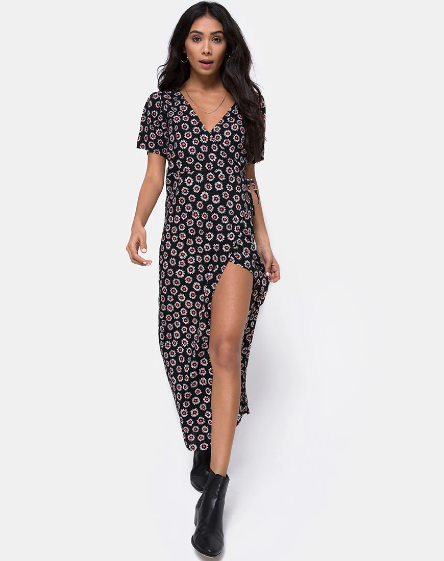 Riva Maxi Dress in Dancing Daisy - Awmao