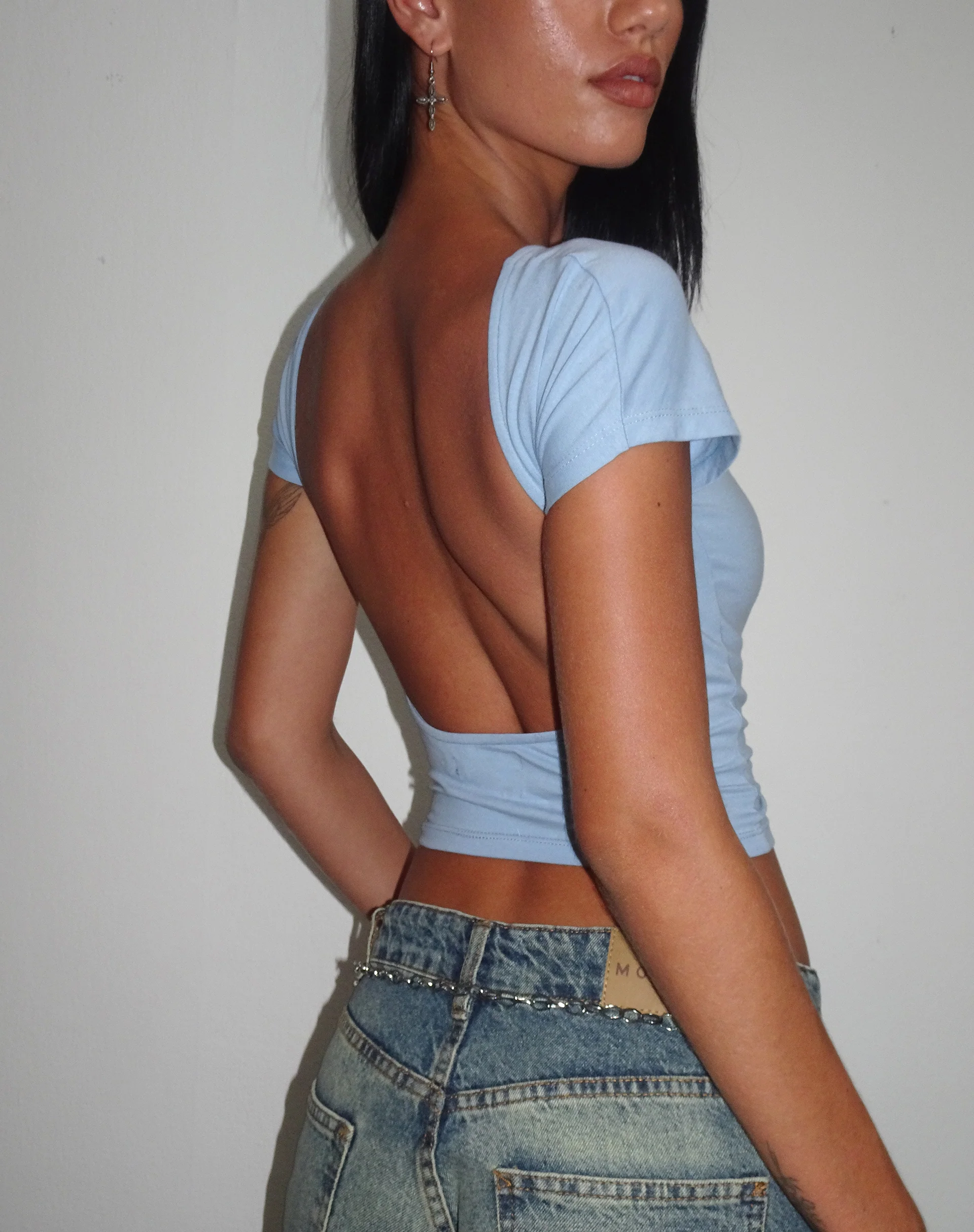 Xiwang Crop Top in Nantucket Blue - Awmao