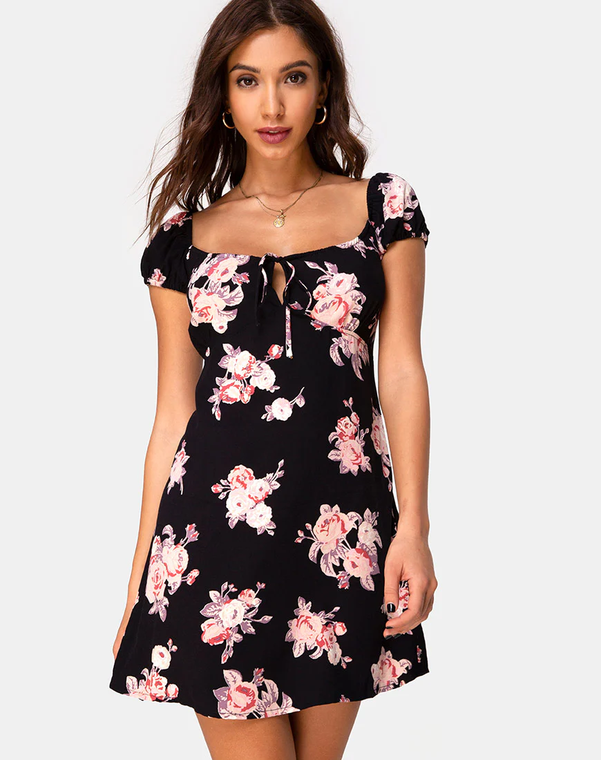 Gaval Mini Dress in Vintage Rose Pink - Awmao