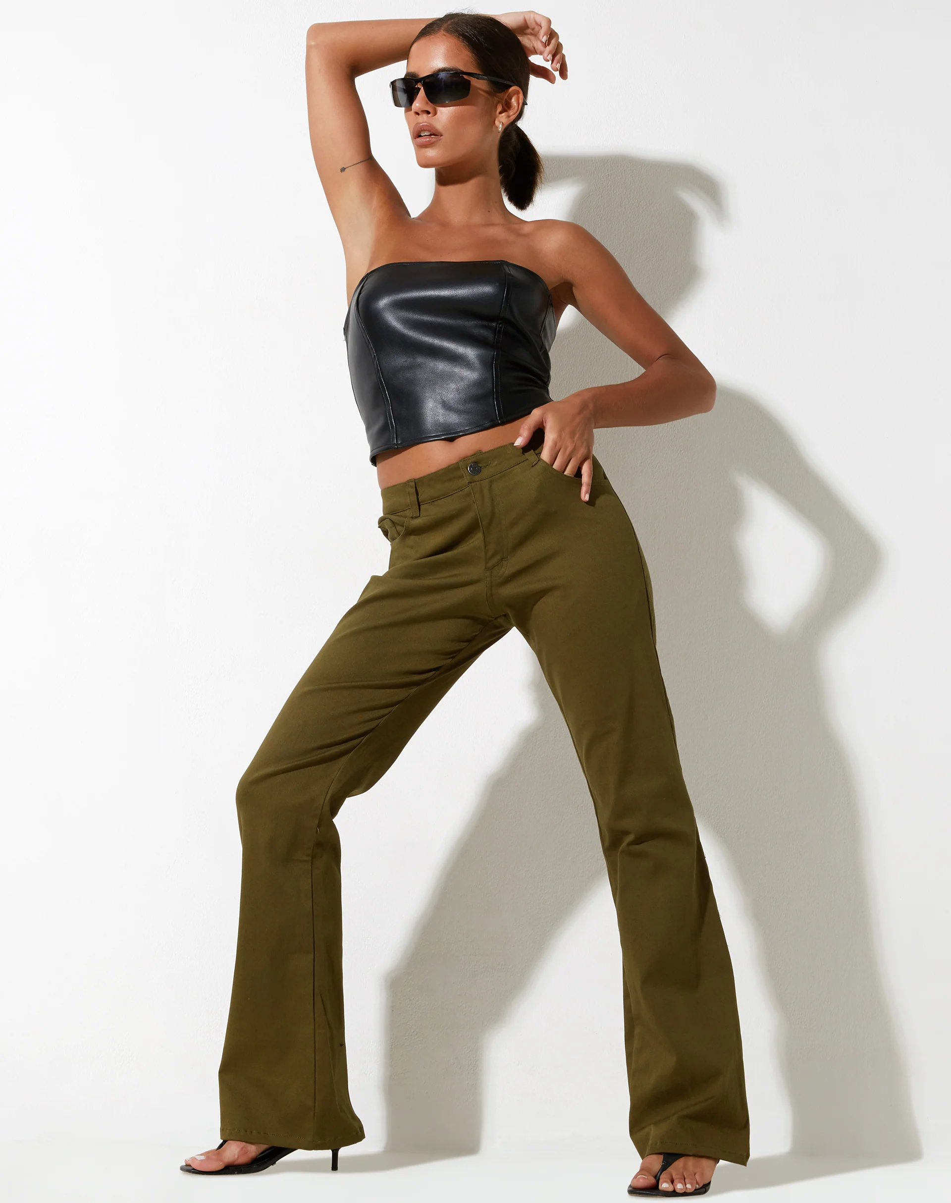 Jopan Trouser in Twill Dark Olive - Awmao