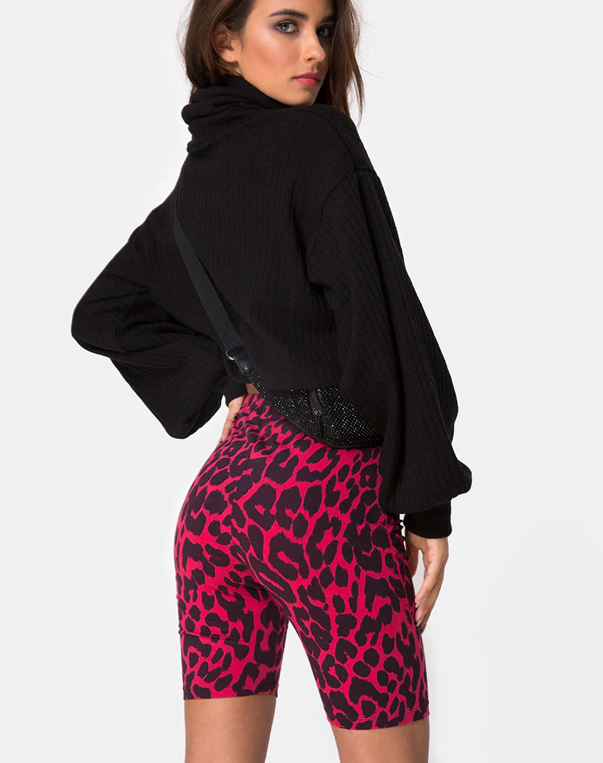 Cycle Short in Oversize Jaguar Red - Awmao