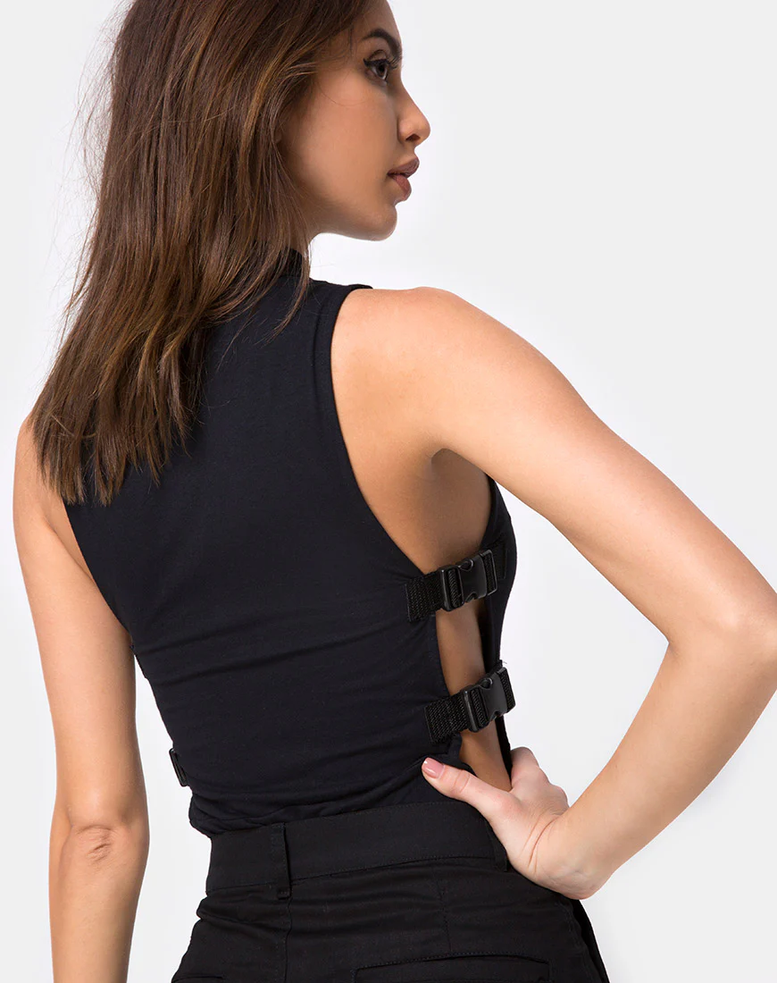 Mocsa Bodice in Black Buckle - Awmao