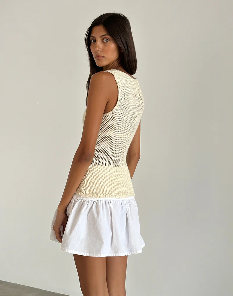 Sujati Top in Rib Neutral - Awmao
