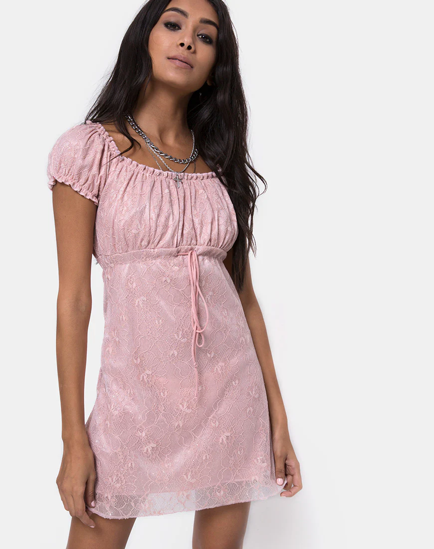 Janette Dress in Lace Rose - Awmao