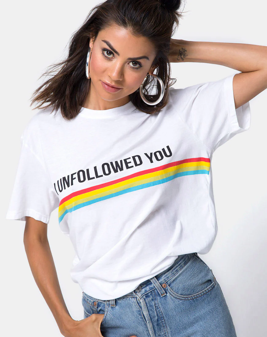 Oversize Basic Tee in I unfollowed You - Awmao