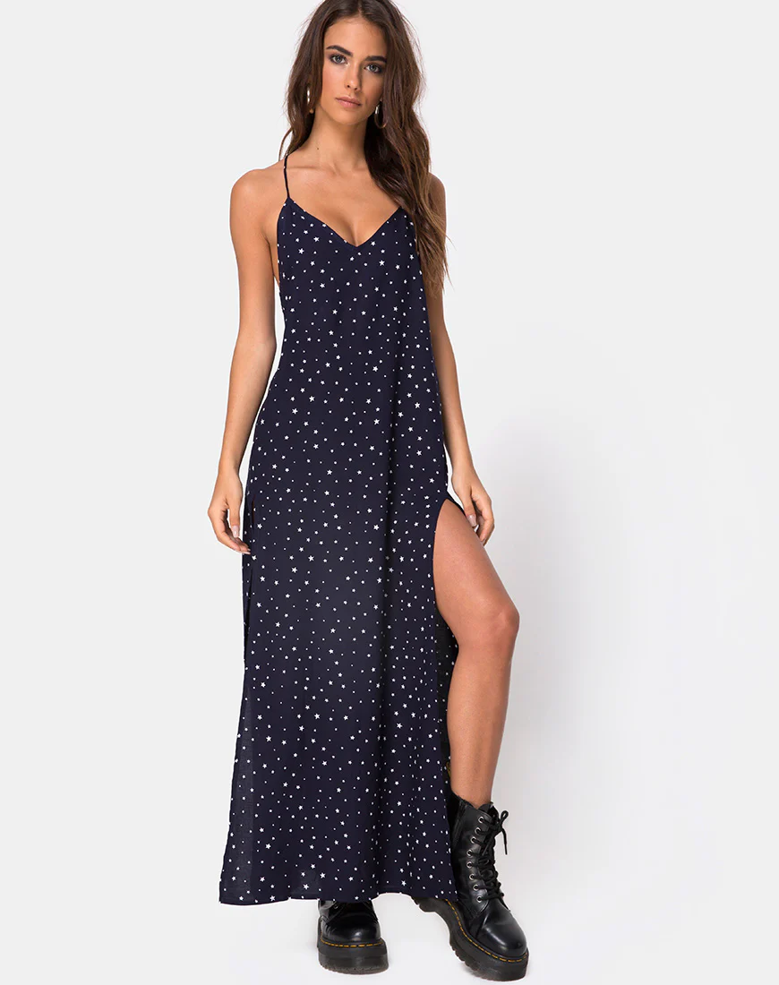Hime Dress in Starstruck Navy - Awmao