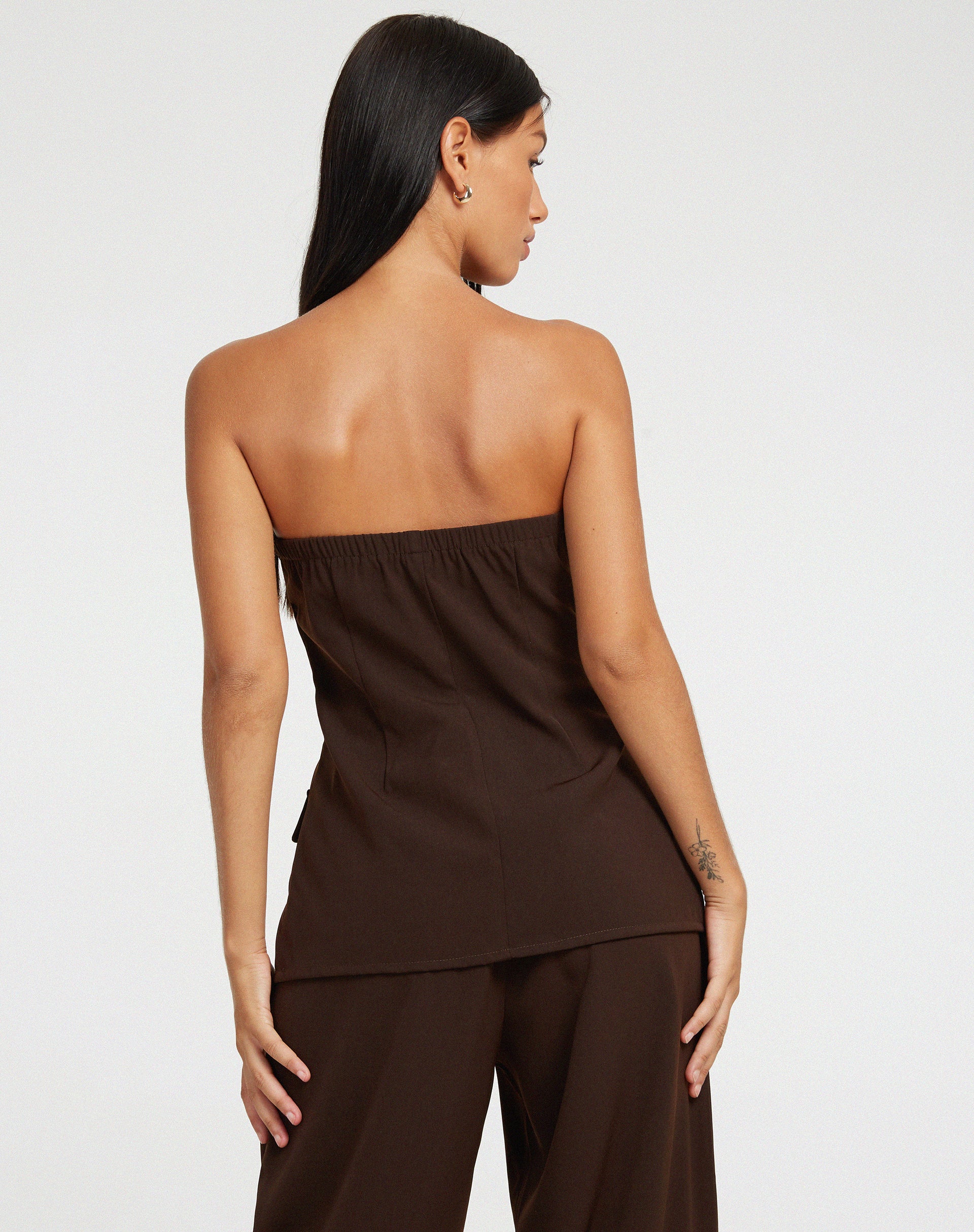 Lavan Corset Top in Tailoring Cappuccino - Awmao