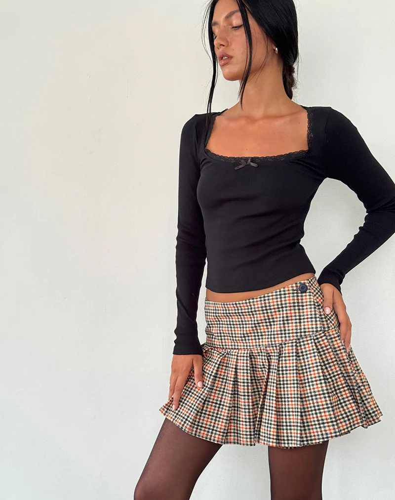 Casini Mini Skirt in Country Check - Awmao