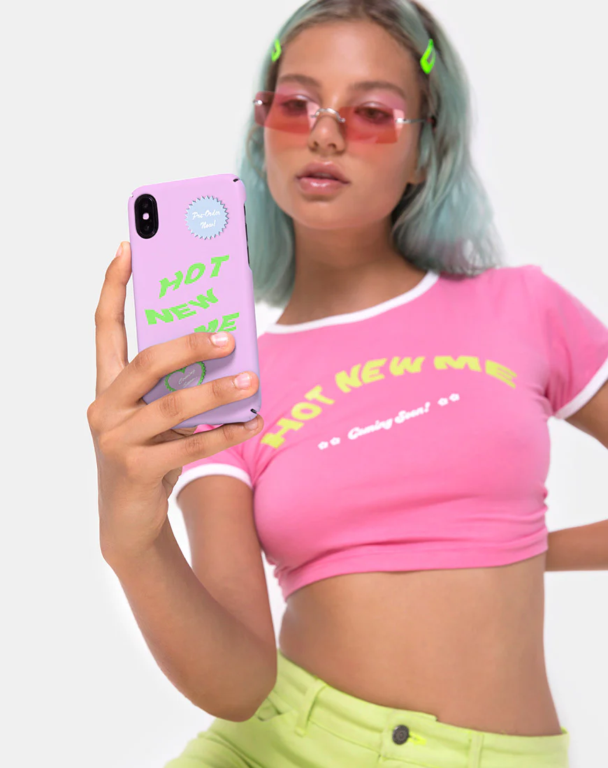 Phone Case in Matte Pink with Hot New Me X Top Girl - Awmao