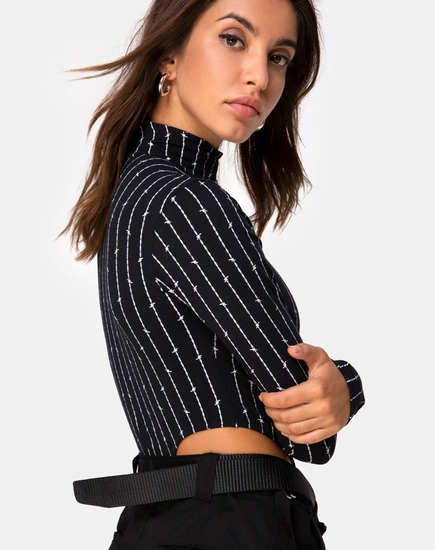 Zepani Bodice in Barbed Wire Black - Awmao