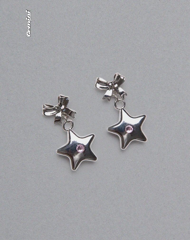 Bellatrix Earrings Pink Star - Awmao