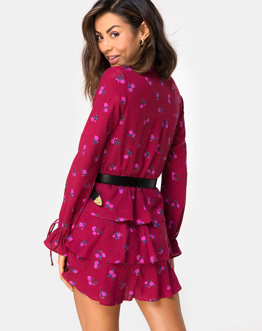 Kepsibelle Dress in Magenta Rose Pink - Awmao
