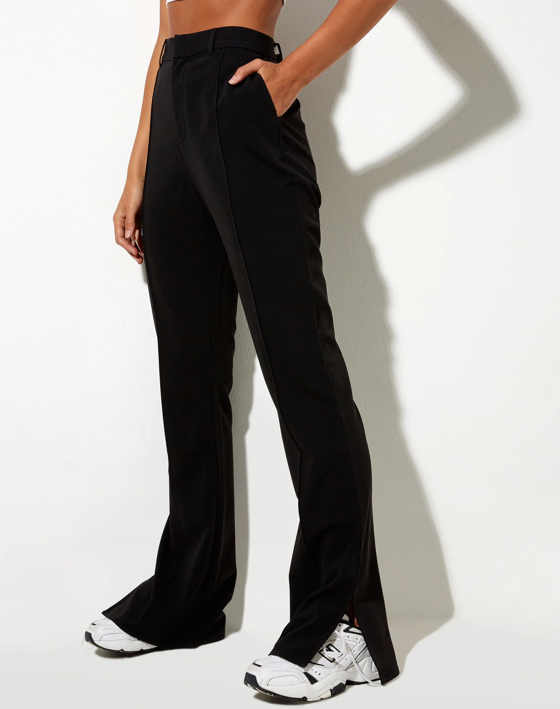 Zovey Flare Trouser in Black - Awmao