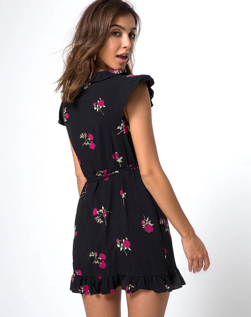 Rica Skater Dress in Grunge Rose - Awmao