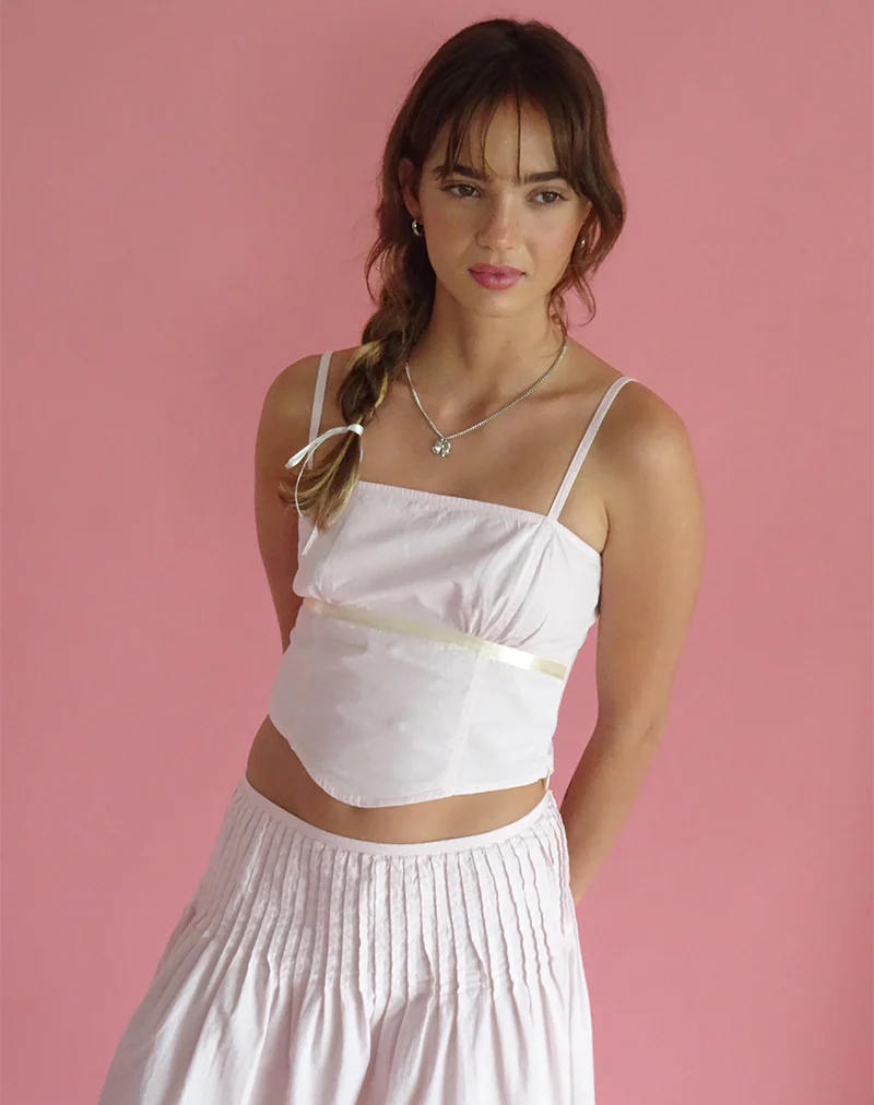 Riana Cami Top in Light Pink - Awmao