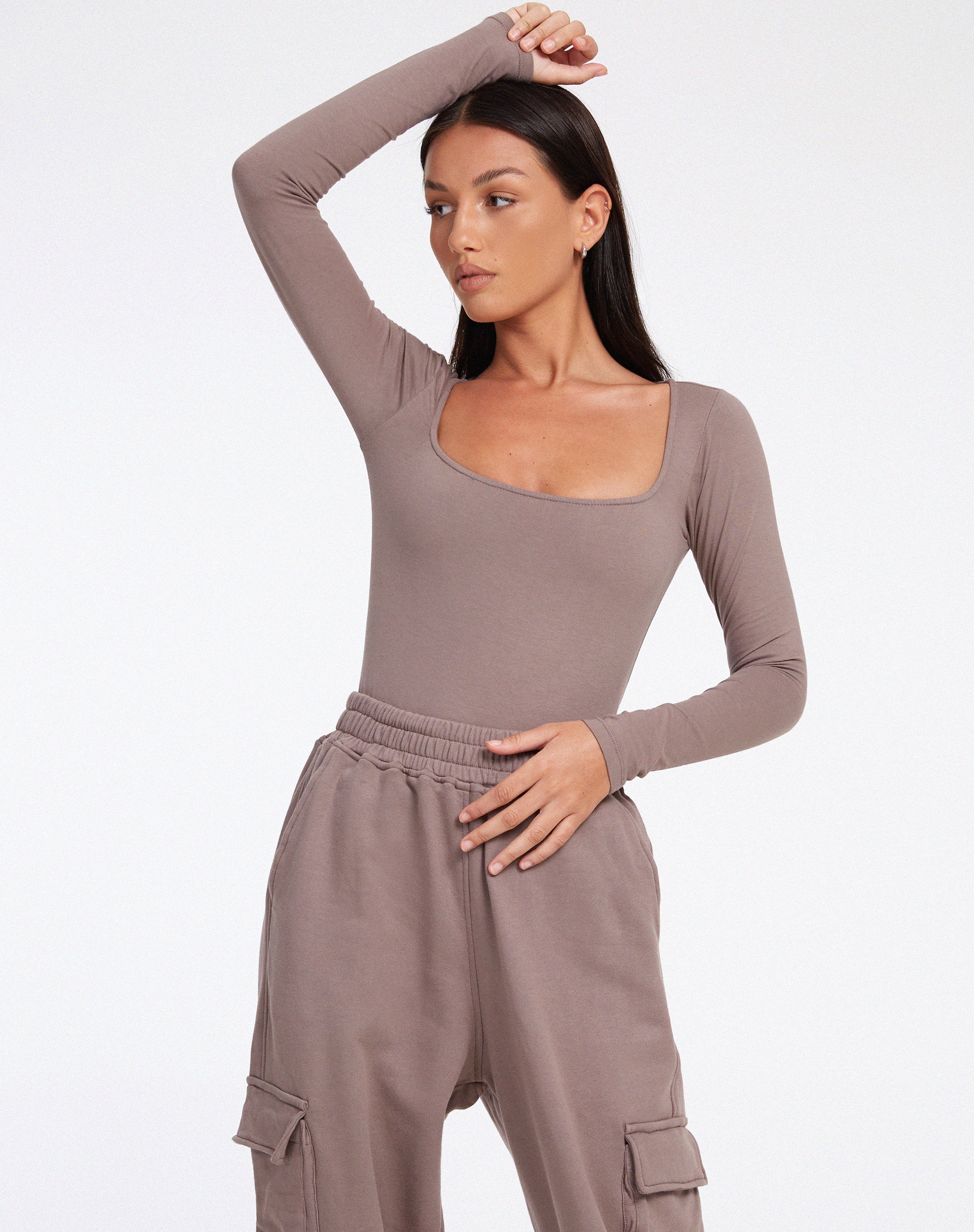 Aga Long Sleeve Bodice in Lycra Antler - Awmao