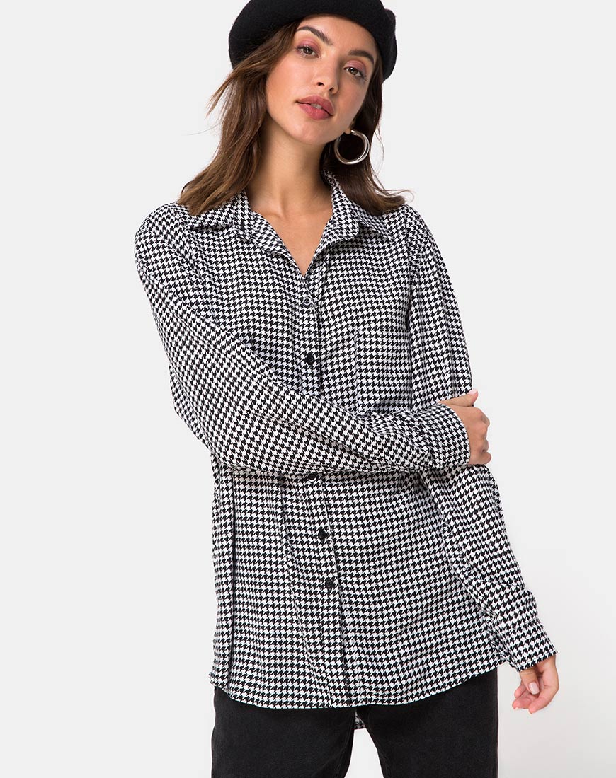 Oxford Shirt in Dogtooth - Awmao
