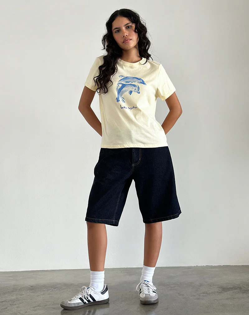 Saki Tee in Buttermilk with Better Together Slogan - Awmao