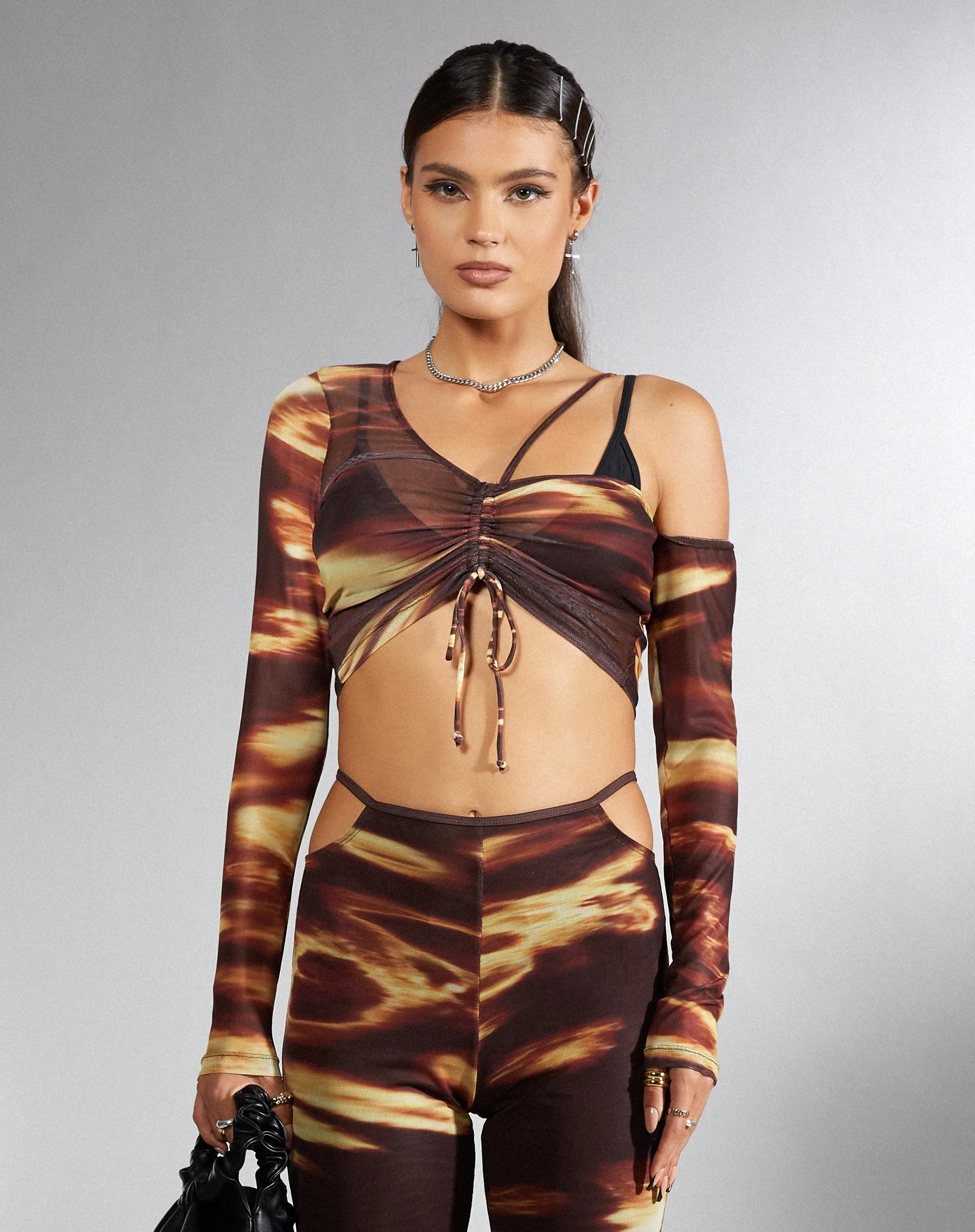 Tapi Crop Top in Bleach Drip - Awmao