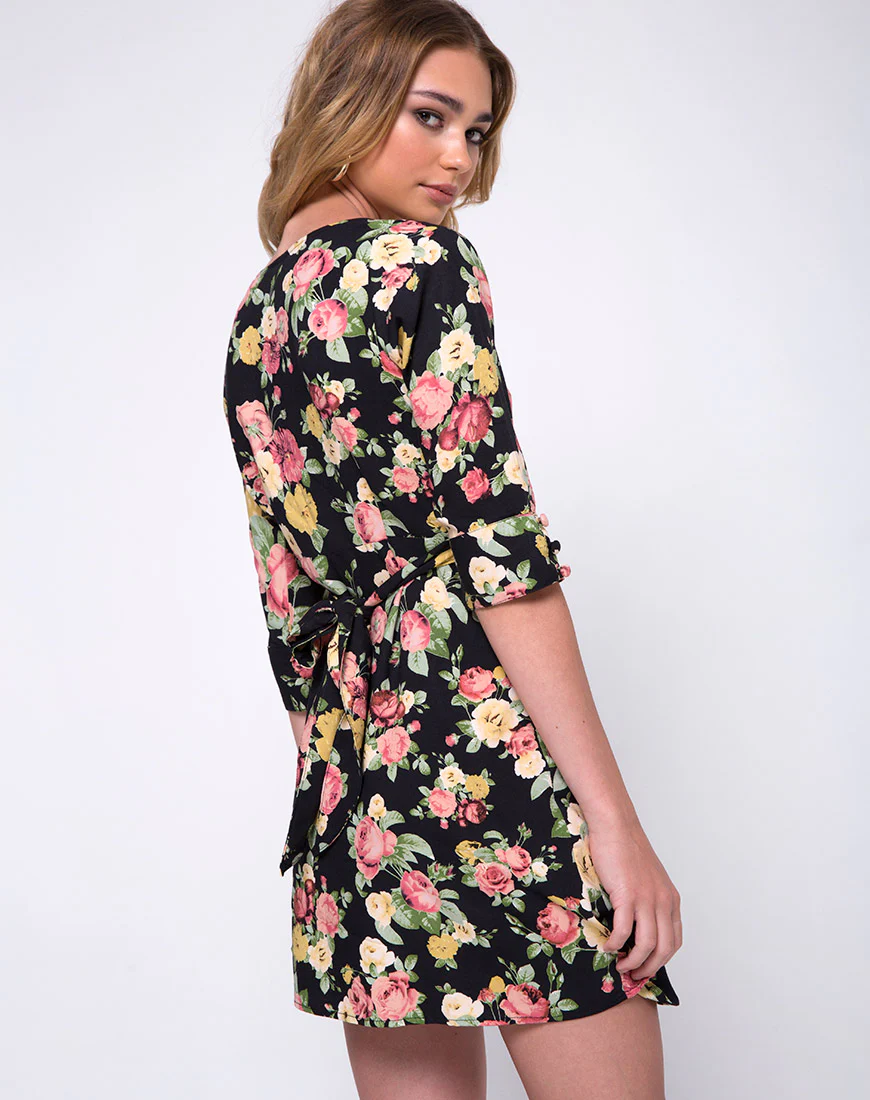 Azetti Wrap Dress in Vintage Floral - Awmao