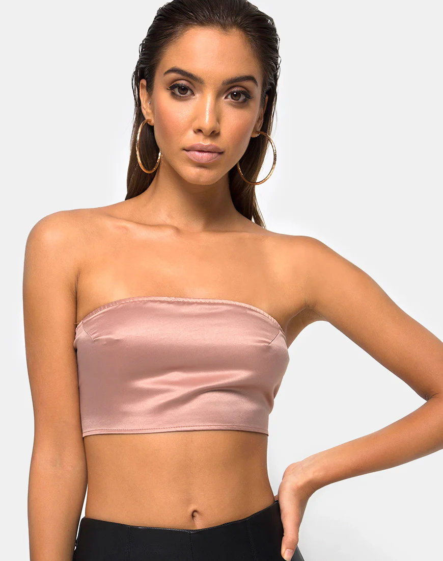 Nolia Tube top in Satin Gold - Awmao