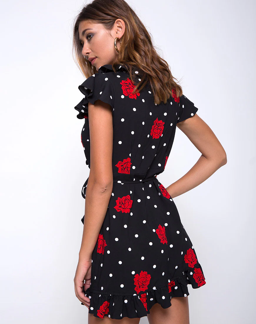 Rica Skater Dress in Cuban Rose - Awmao