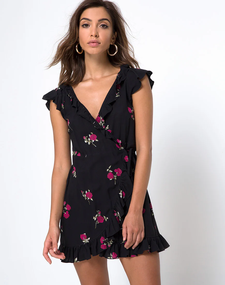 Rica Skater Dress in Grunge Rose - Awmao