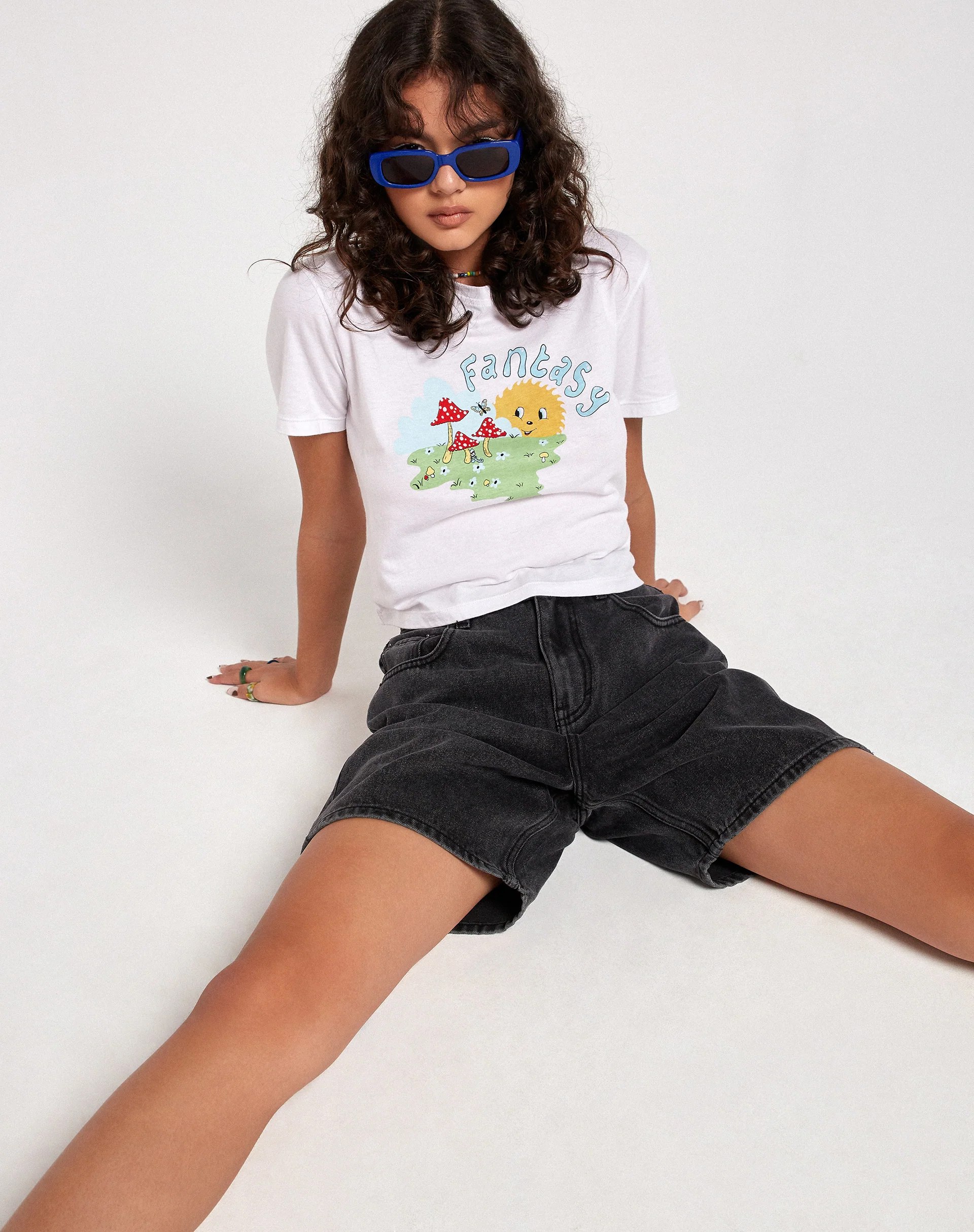Shrunk Tee in White Fantasy - Awmao