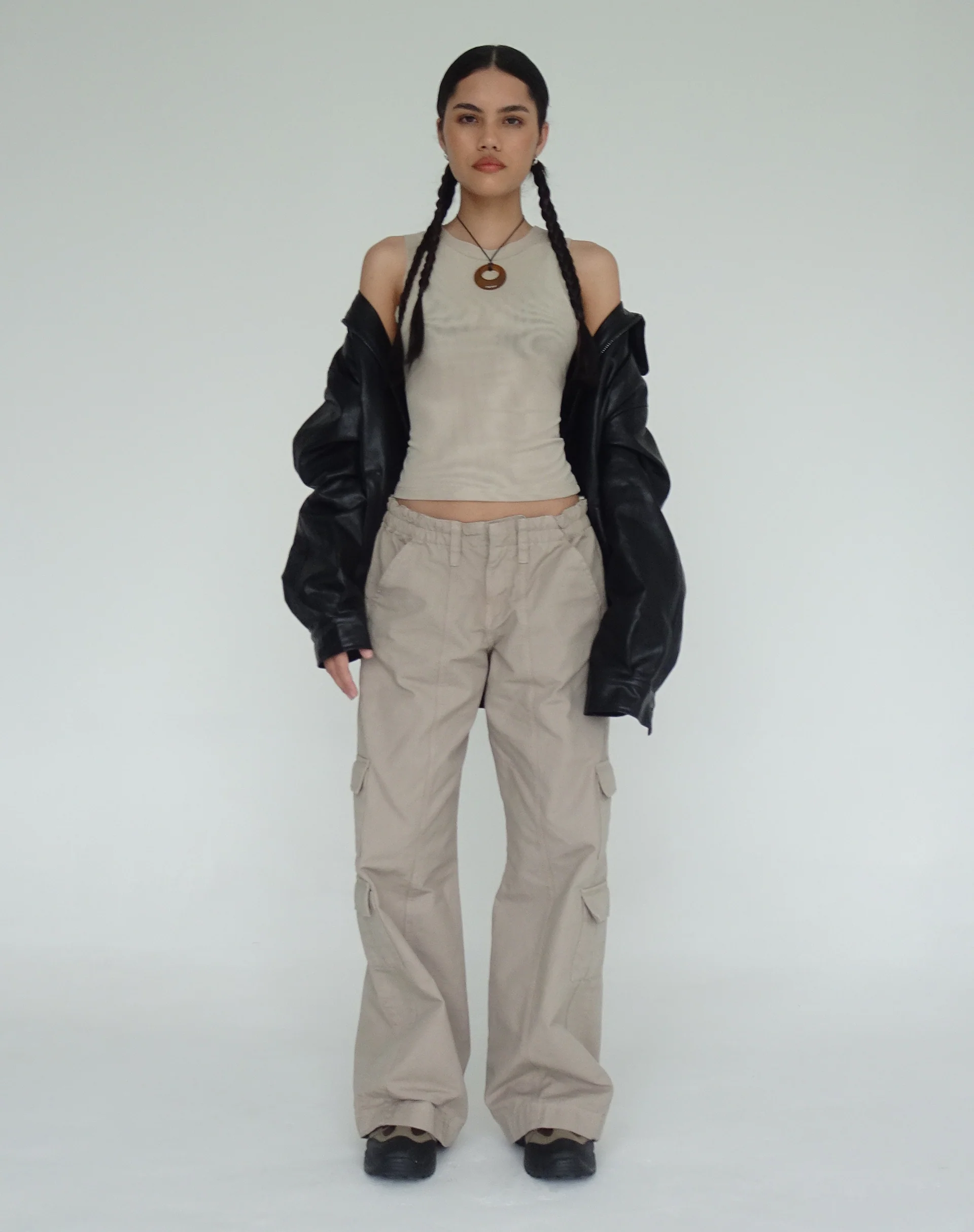 Lorde Vest Top in Mesh Neutral - Awmao