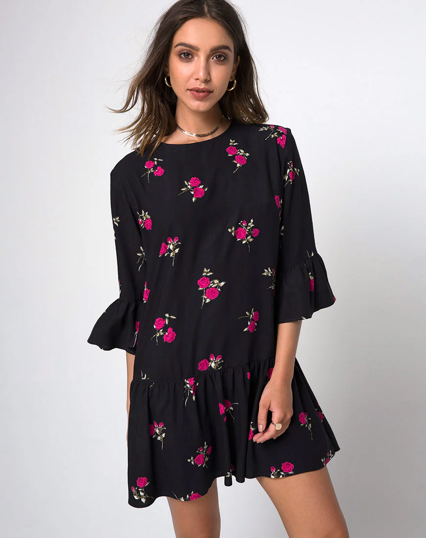 Kamryn Dress in Grunge Rose - Awmao