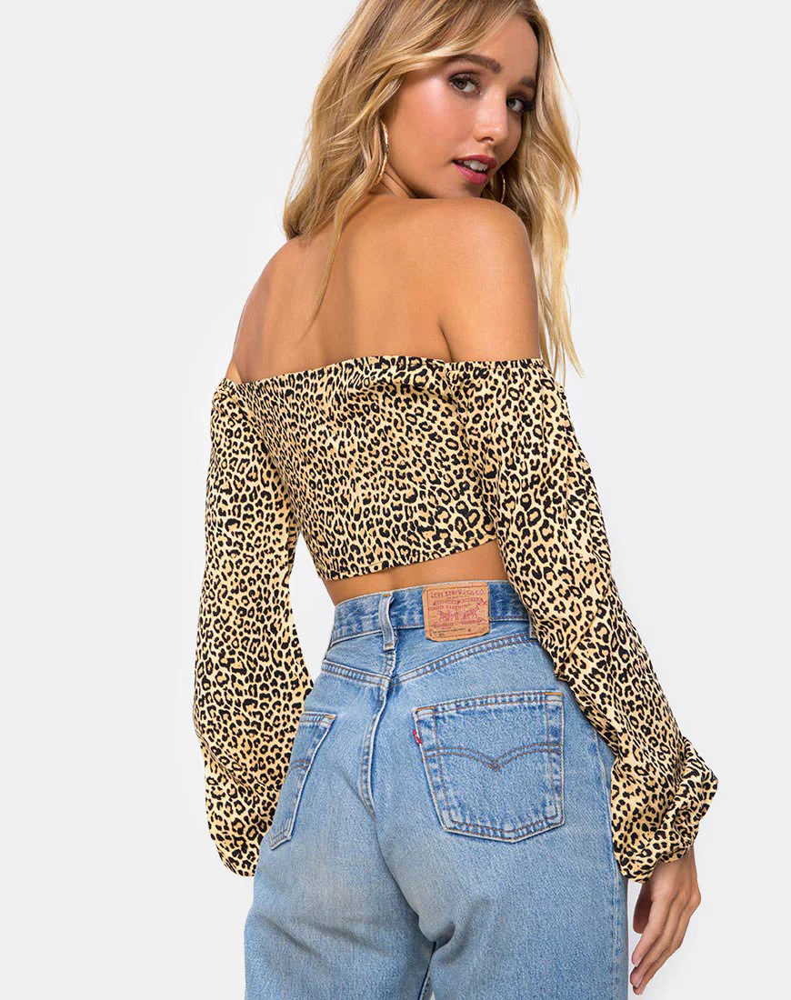 Zuma Crop Top in Rar Leopard - Awmao