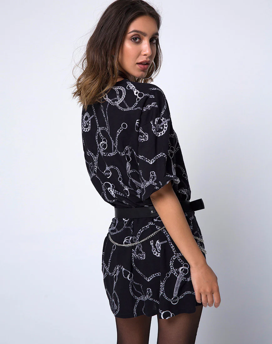 Sunny Kiss Oversize Tee in Chain - Awmao