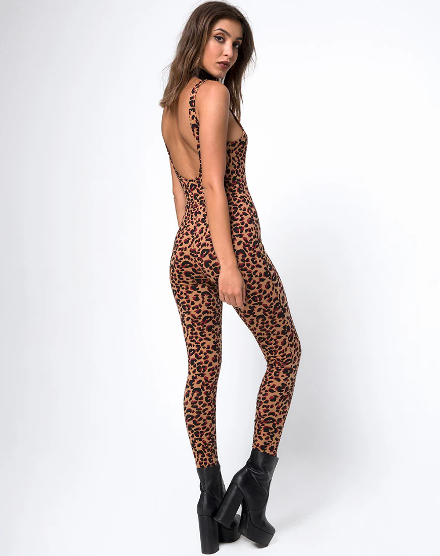 Unitard in Jungle Leopard - Awmao