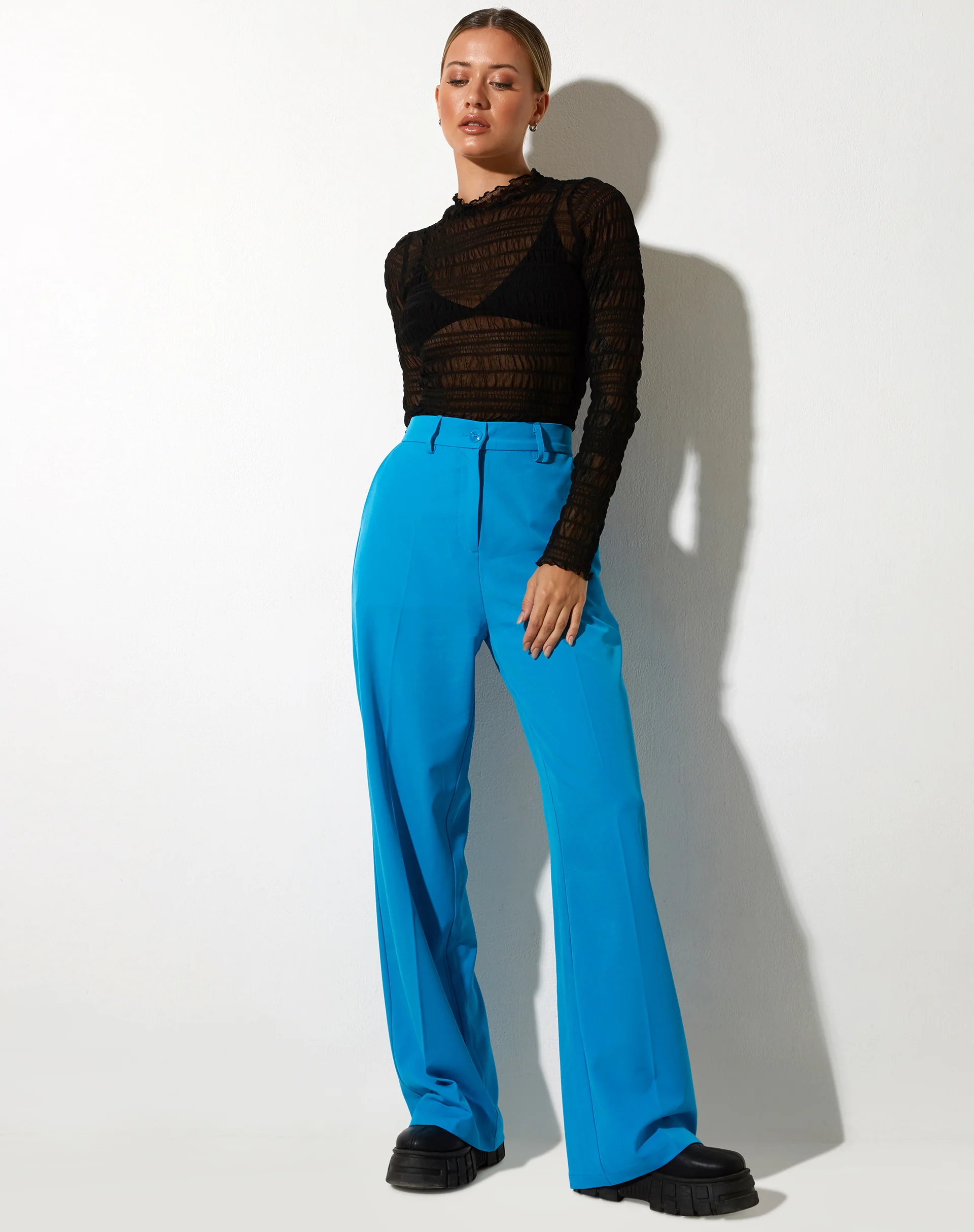 Abba Trouser in Tailoring Blue - Awmao