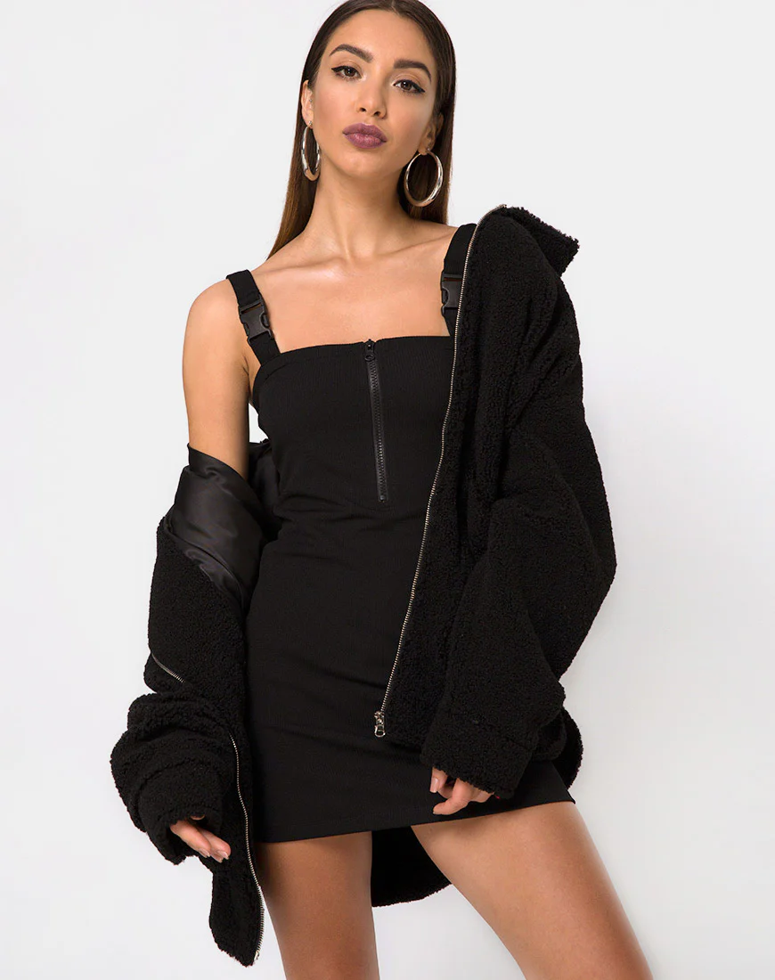 Yori dress In Black with Derlin Clip - Awmao