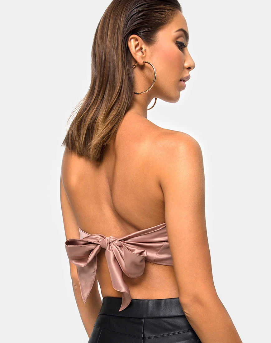 Nolia Tube top in Satin Gold - Awmao