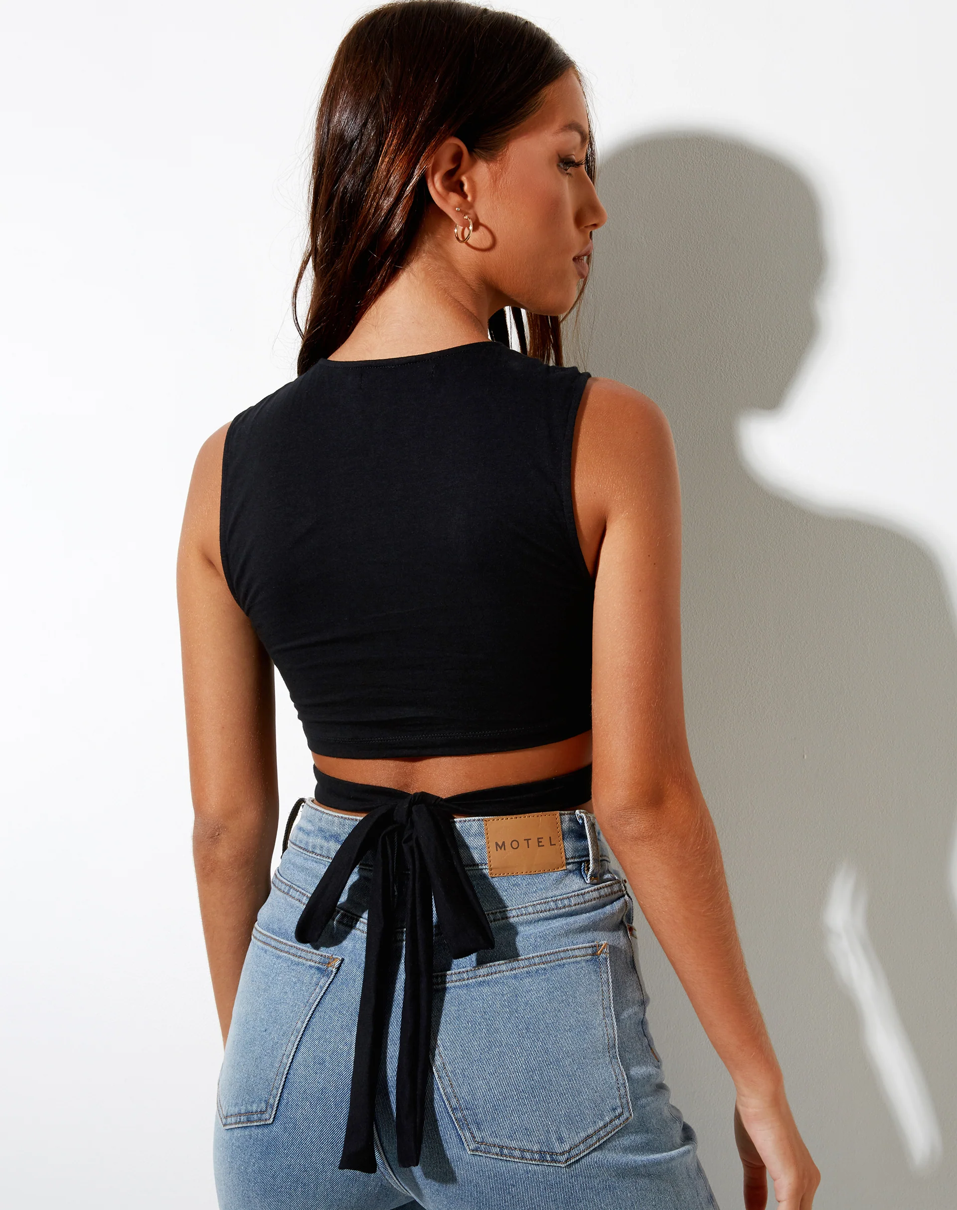 Seowon Crop Top in Black - Awmao