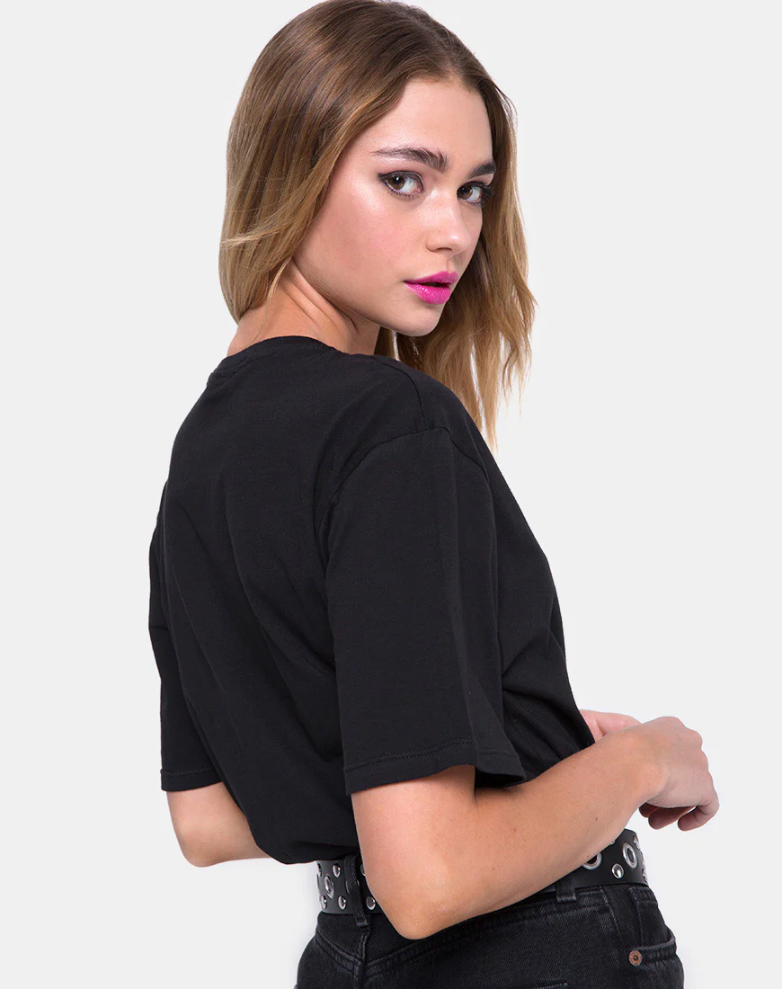 Oversize Basic Tee in Not a Designer Black - Awmao