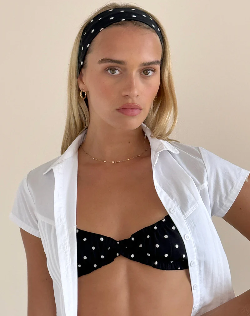 Headband in Polka Black - Awmao