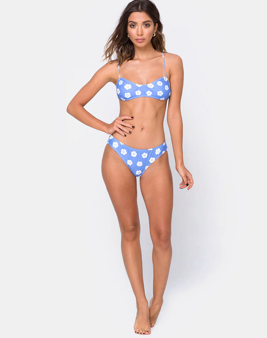 Stevie Bikini Bottom in Daisy Stamp - Awmao