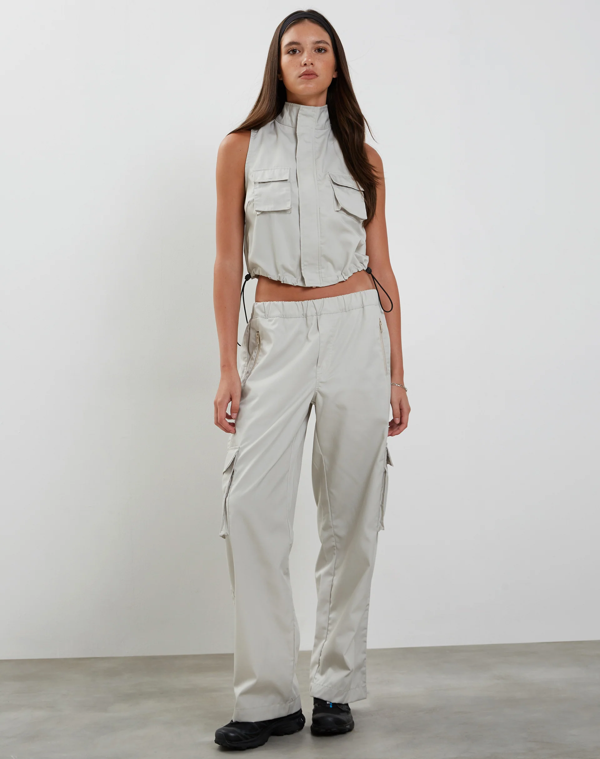 Oriells Cargo Trouser in Pearl Grey - Awmao