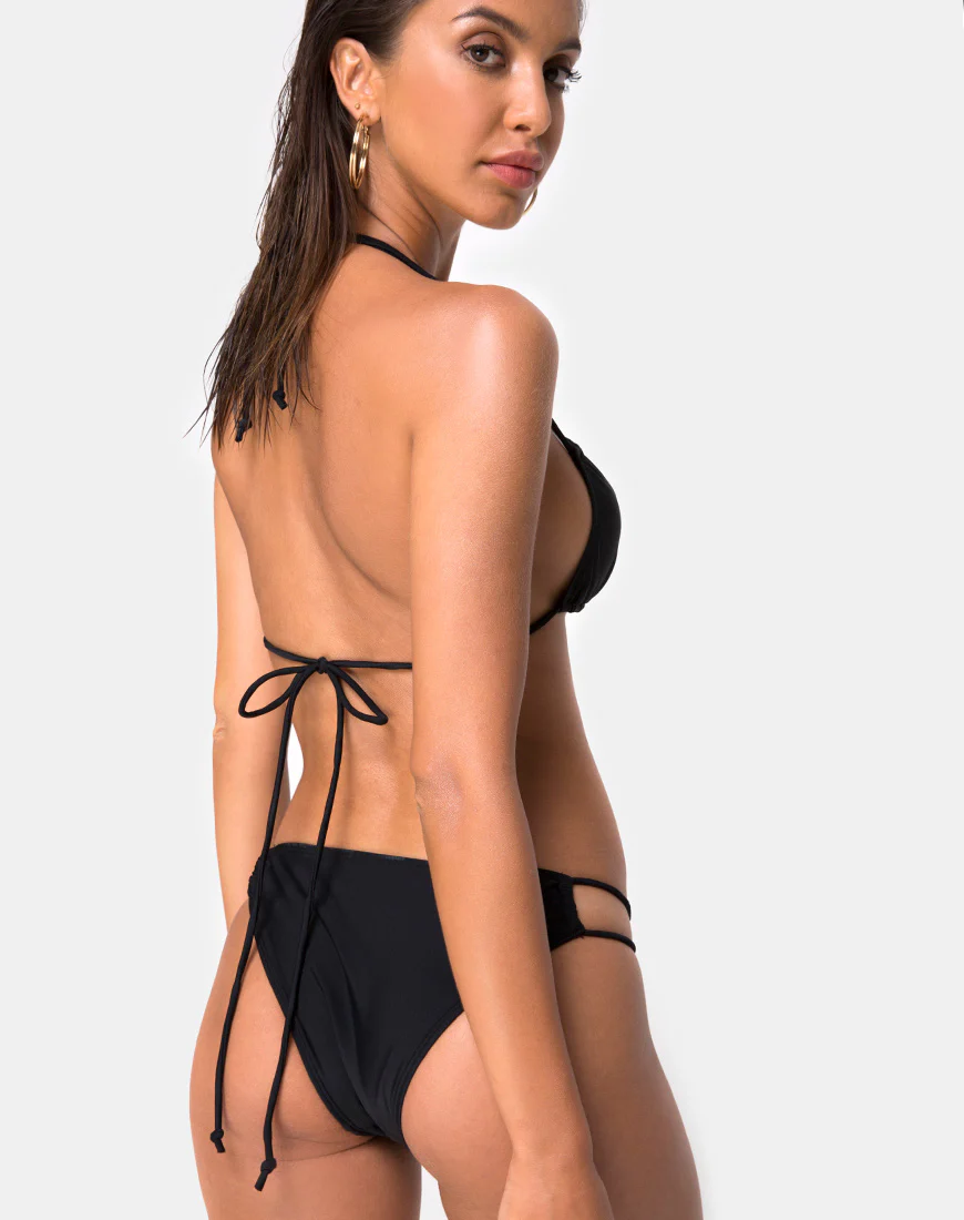 Halow Bikini Top in Black - Awmao