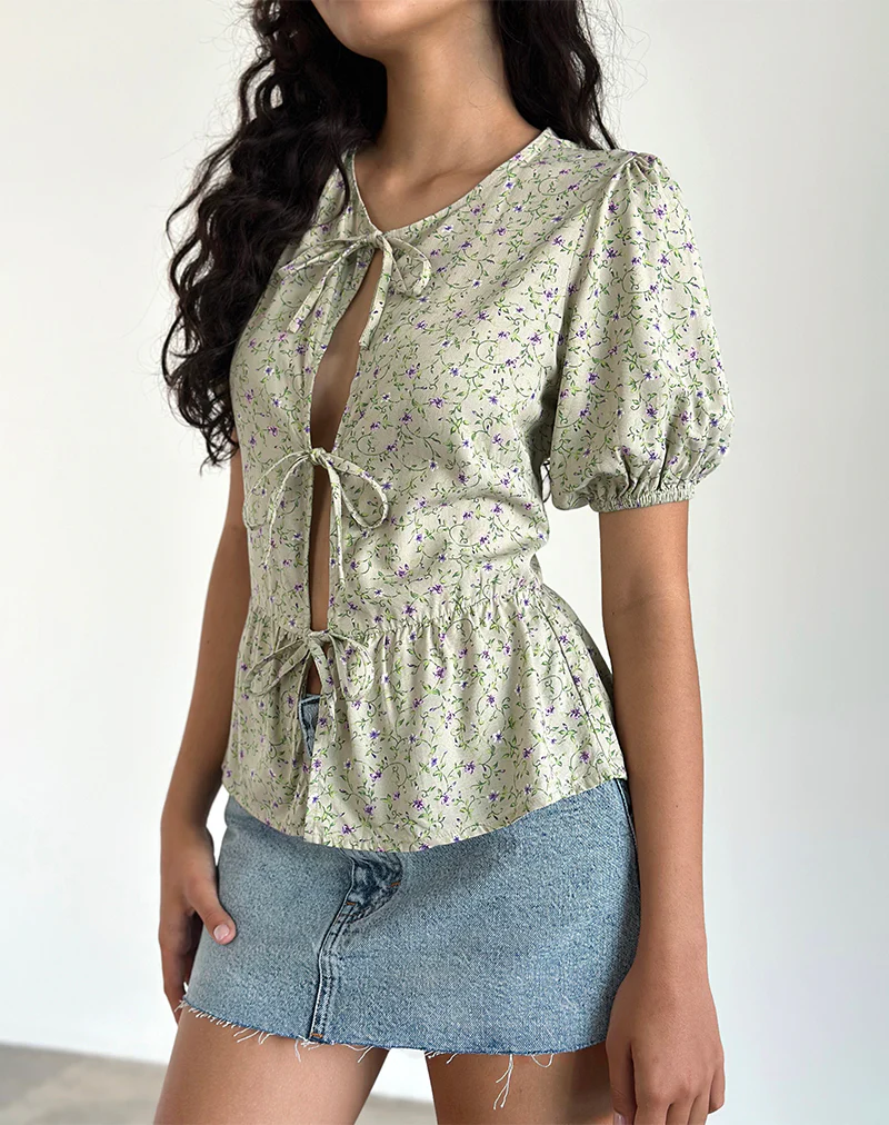 Ajasi Blouse in Parma Violet - Awmao