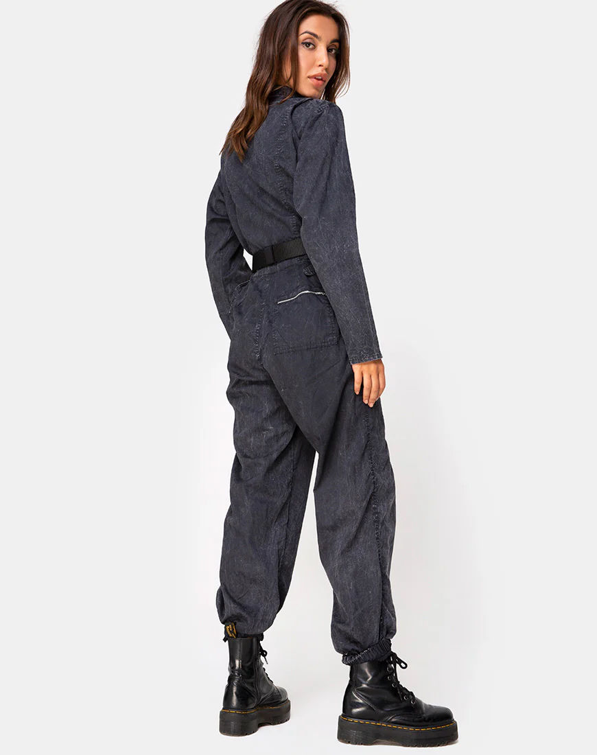 Brody Boiler Suit in Black - Awmao