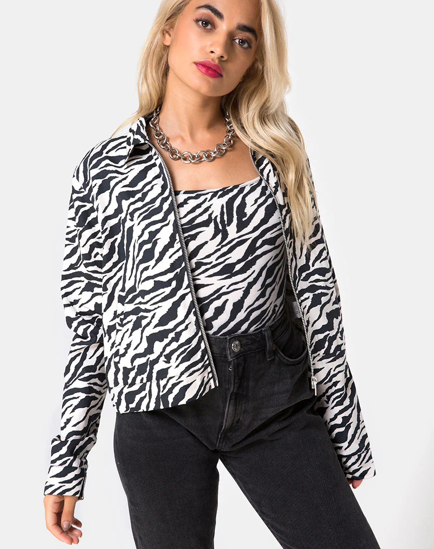Agatha Jacket in 90's Zebra - Awmao