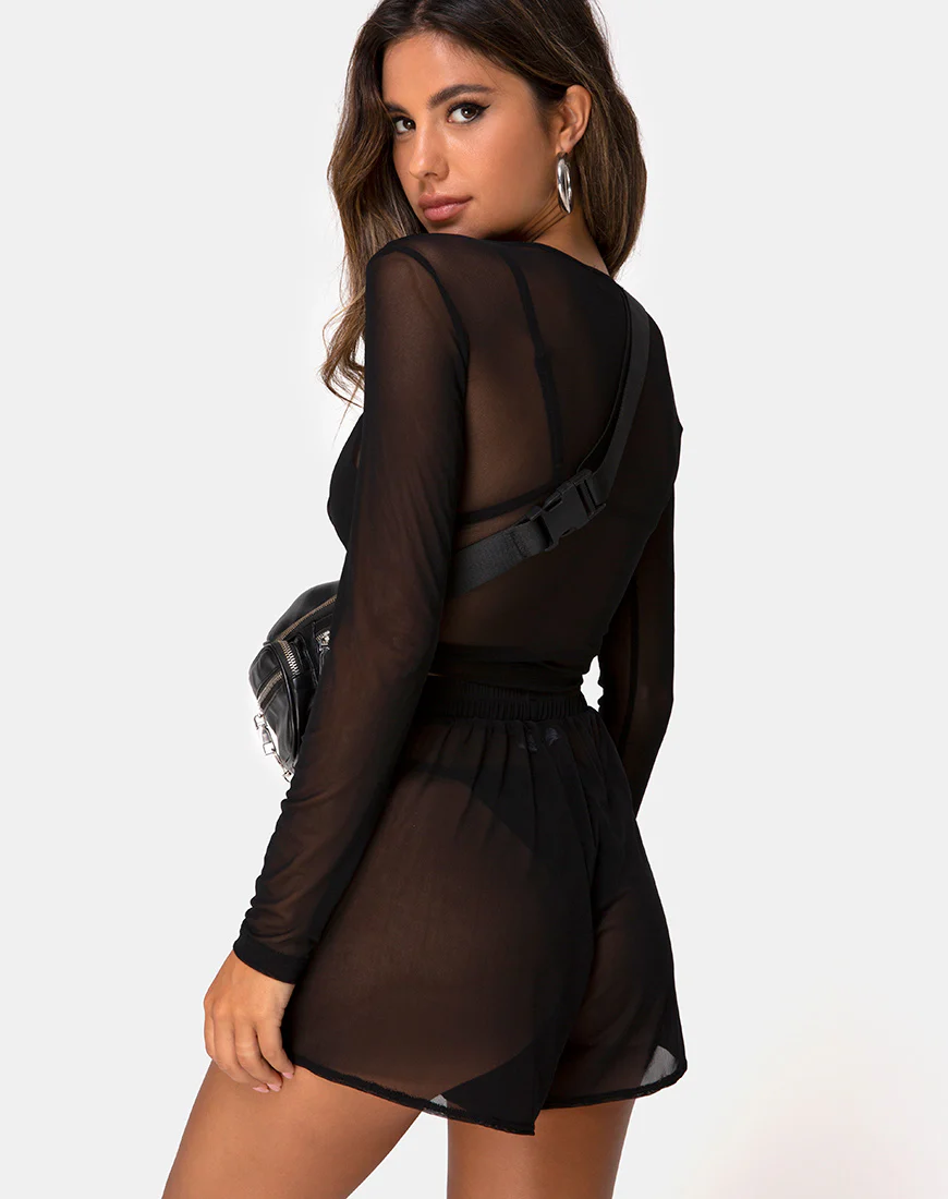 Boris Short in Mesh Black - Awmao